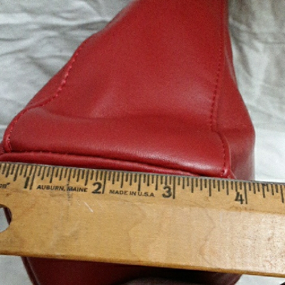 Kim Rogers Red Leather Shoulder Bag - Picture 10 of 11